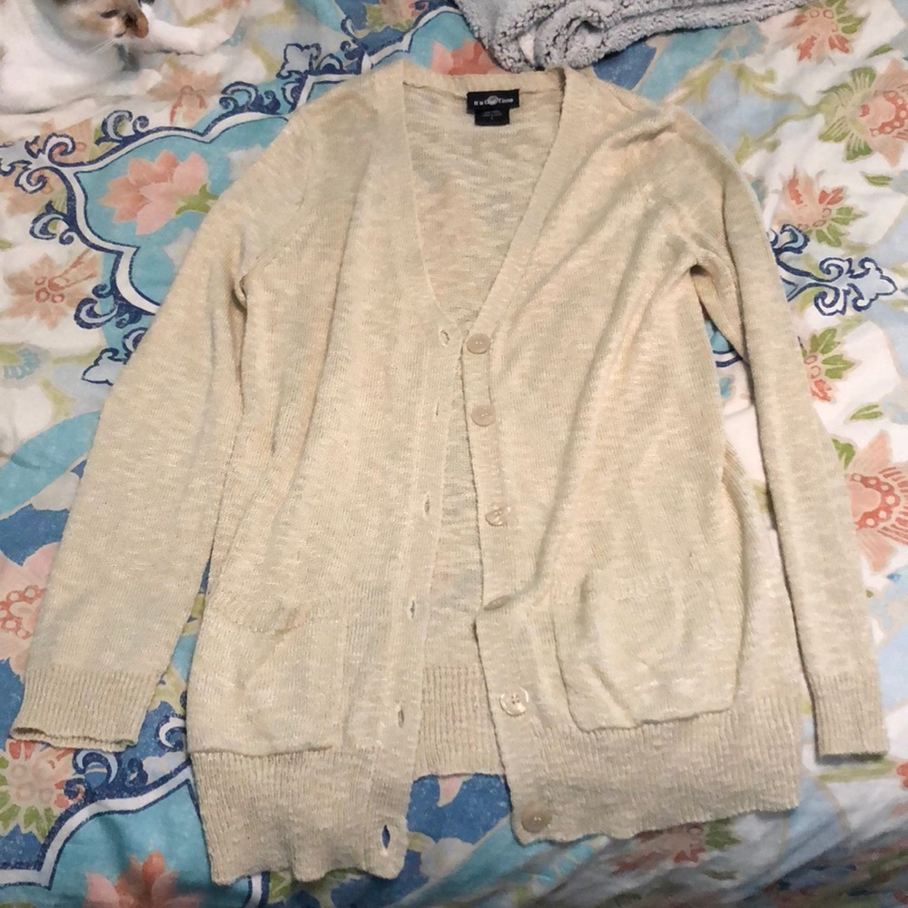 Tan cardigan